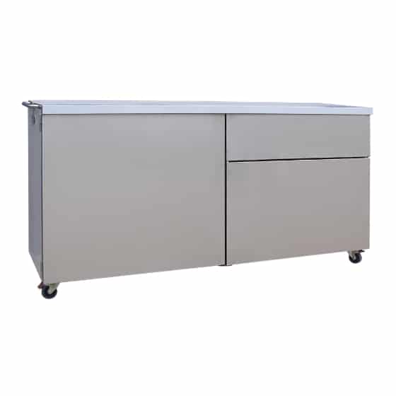 Hercules Hotplate Community Kitchen Style BBQ in Portable Foldaway Stainless Steel Cabinet
